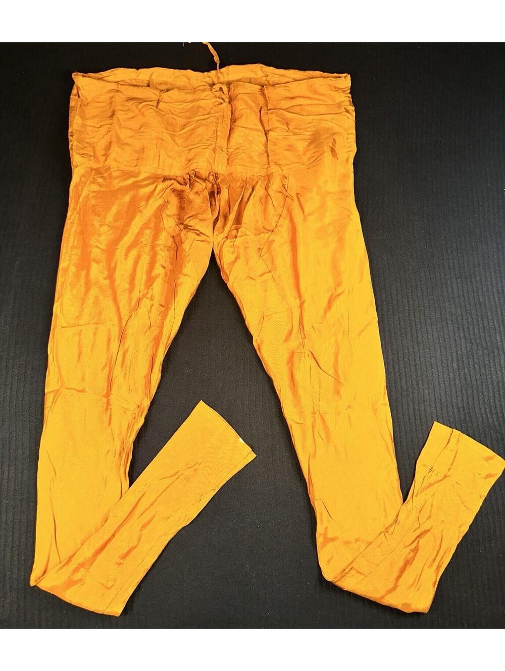 🧡 Orange Churidar Pyjamas XL Traditional Indian Leggings 🧡